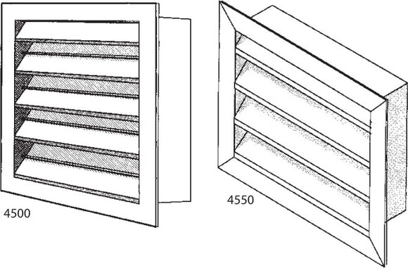 Weather-Proof Louver S/F 4500-52X18